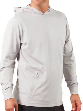 Linksoul Vista Hoodie Golf Pocket Pure Gray Heather Lightweight Stretch Size L